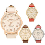 Buy Shop Coach Delancey White Dial White Leather Strap Watch for Women - 14502716 USA Online