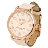 Buy Shop Coach Delancey White Dial White Leather Strap Watch for Women - 14502716 USA Online
