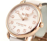 Buy Shop Coach Delancey White Dial White Leather Strap Watch for Women - 14502716 USA Online