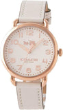 Buy Shop Coach Delancey White Dial White Leather Strap Watch for Women - 14502716 USA Online