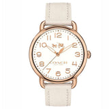 Buy Shop Coach Delancey White Dial White Leather Strap Watch for Women - 14502716 USA Online