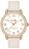 Buy Shop Coach Delancey White Dial White Leather Strap Watch for Women - 14502716 USA Online