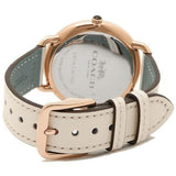 Buy Shop Coach Delancey White Dial White Leather Strap Watch for Women - 14502790 USA Online