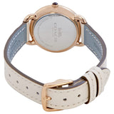 Buy Shop Coach Delancey White Dial White Leather Strap Watch for Women - 14502790 USA Online