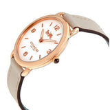 Buy Shop Coach Delancey White Dial White Leather Strap Watch for Women - 14502790 USA Online