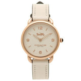 Buy Shop Coach Delancey White Dial White Leather Strap Watch for Women - 14502790 USA Online