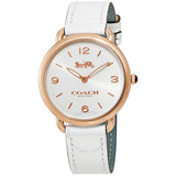 Buy Shop Coach Delancey White Dial White Leather Strap Watch for Women - 14502790 USA Online