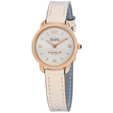 Buy Shop Coach Delancey White Dial White Leather Strap Watch for Women - 14502790 USA Online