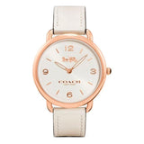 Buy Shop Coach Delancey White Dial White Leather Strap Watch for Women - 14502790 USA Online