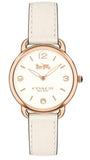 Buy Shop Coach Delancey White Dial White Leather Strap Watch for Women - 14502790 USA Online
