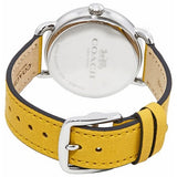 Buy Shop Coach Delancey White Dial Yellow Leather Strap Watch for Women - 14502882 USA Online
