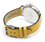 Buy Shop Coach Delancey White Dial Yellow Leather Strap Watch for Women - 14502882 USA Online