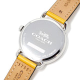 Buy Shop Coach Delancey White Dial Yellow Leather Strap Watch for Women - 14502882 USA Online