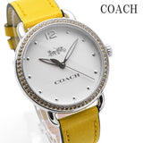 Buy Shop Coach Delancey White Dial Yellow Leather Strap Watch for Women - 14502882 USA Online