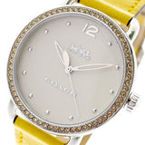Buy Shop Coach Delancey White Dial Yellow Leather Strap Watch for Women - 14502882 USA Online
