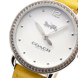 Buy Shop Coach Delancey White Dial Yellow Leather Strap Watch for Women - 14502882 USA Online
