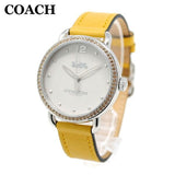 Buy Shop Coach Delancey White Dial Yellow Leather Strap Watch for Women - 14502882 USA Online