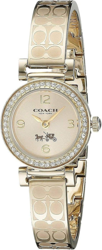 Buy Shop Coach Dress Crystals Gold Dial Gold Steel Strap Watch For Women - 14502202 USA Online