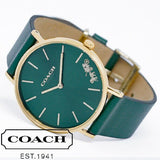 Buy Shop Coach Green Dial Green Leather Strap Watch for Women - 14503383 USA Online