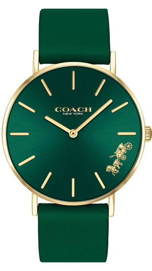 Buy Shop Coach Green Dial Green Leather Strap Watch for Women - 14503383 USA Online