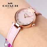 Buy Shop Coach Hayley Mother of Pearl Pink Dial Pink Leather Strap Watch for Women - 14503537 USA Online
