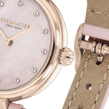 Buy Shop Coach Hayley Mother of Pearl Pink Dial Pink Leather Strap Watch for Women - 14503537 USA Online