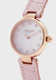 Buy Shop Coach Hayley Mother of Pearl Pink Dial Pink Leather Strap Watch for Women - 14503537 USA Online
