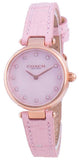 Buy Shop Coach Hayley Mother of Pearl Pink Dial Pink Leather Strap Watch for Women - 14503537 USA Online