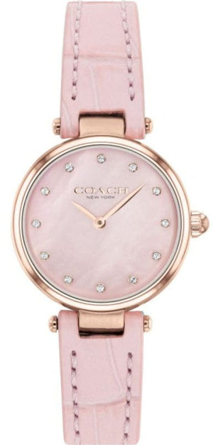 Buy Shop Coach Hayley Mother of Pearl Pink Dial Pink Leather Strap Watch for Women - 14503537 USA Online