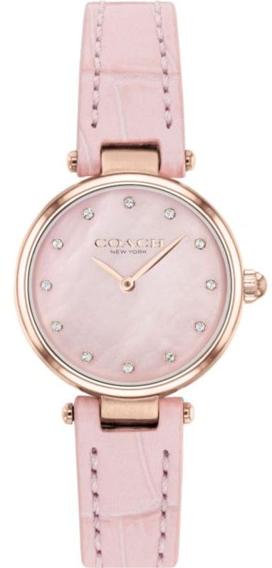 Buy Shop Coach Hayley Mother of Pearl Pink Dial Pink Leather Strap Watch for Women - 14503537 USA Online