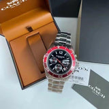 Buy Shop Coach Kent Black Dial Silver Steel Strap Watch for Men - 14602556 USA Online