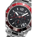 Buy Shop Coach Kent Black Dial Silver Steel Strap Watch for Men - 14602556 USA Online