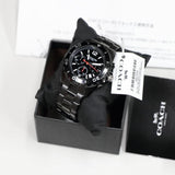 Buy Shop Coach Kent Chronograph Black Dial Black Steel Strap Watch for Men - 14602554 USA Online