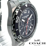 Buy Shop Coach Kent Chronograph Black Dial Black Steel Strap Watch for Men - 14602554 USA Online