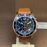 Buy Shop Coach Kent Chronograph Blue Dial Brown Leather Strap Watch for Men - 14602560 USA Online
