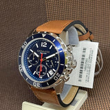 Buy Shop Coach Kent Chronograph Blue Dial Brown Leather Strap Watch for Men - 14602560 USA Online