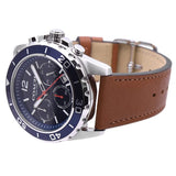 Buy Shop Coach Kent Chronograph Blue Dial Brown Leather Strap Watch for Men - 14602560 USA Online