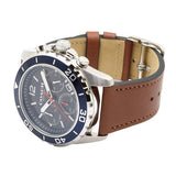 Buy Shop Coach Kent Chronograph Blue Dial Brown Leather Strap Watch for Men - 14602560 USA Online
