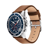 Buy Shop Coach Kent Chronograph Blue Dial Brown Leather Strap Watch for Men - 14602560 USA Online