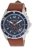 Buy Shop Coach Kent Chronograph Blue Dial Brown Leather Strap Watch for Men - 14602560 USA Online