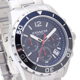 Buy Shop Coach Kent Chronograph Blue Dial Silver Steel Strap Watch for Men - 14602555 USA Online