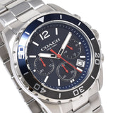 Buy Shop Coach Kent Chronograph Blue Dial Silver Steel Strap Watch for Men - 14602555 USA Online