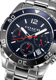 Buy Shop Coach Kent Chronograph Blue Dial Silver Steel Strap Watch for Men - 14602555 USA Online