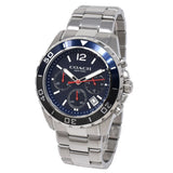 Buy Shop Coach Kent Chronograph Blue Dial Silver Steel Strap Watch for Men - 14602555 USA Online