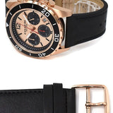 Buy Shop Coach Kent Chronograph Rose Gold Dial Black Leather Strap Watch for Men - 14602559 USA Online