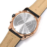 Buy Shop Coach Kent Chronograph Rose Gold Dial Black Leather Strap Watch for Men - 14602559 USA Online