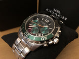 Buy Shop Coach Kent Green Dial Silver Steel Strap Watch for Men - 14602557 USA Online