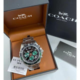 Buy Shop Coach Kent Green Dial Silver Steel Strap Watch for Men - 14602557 USA Online
