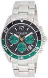 Buy Shop Coach Kent Green Dial Silver Steel Strap Watch for Men - 14602557 USA Online