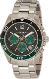 Buy Shop Coach Kent Green Dial Silver Steel Strap Watch for Men - 14602557 USA Online